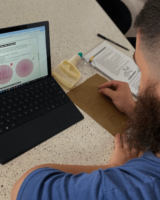 Student learning Hijama therapy online through Reviving Hijama Academy's certified course