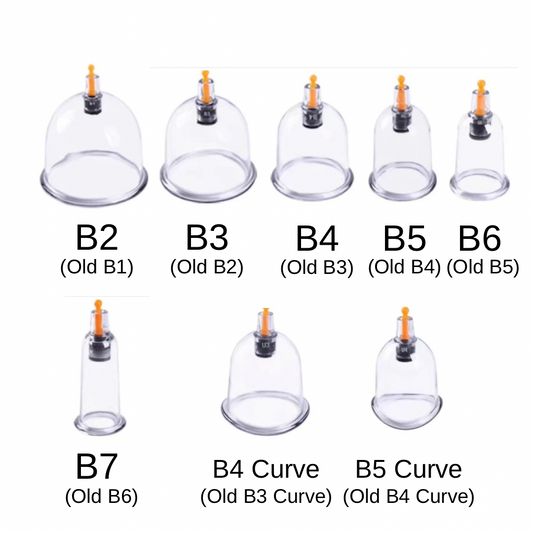 High-quality sterile Hijama cups for wet cupping therapy – available in multiple sizes for professional use
