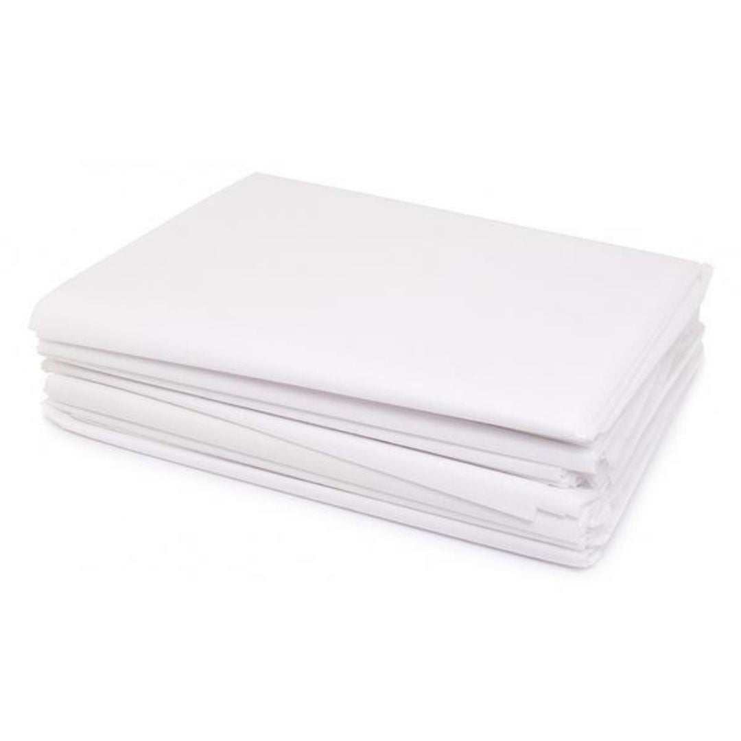 Disposable Bed Sheets 10 pack folded white single-use soft breathable sheets with face hole for clinical and hijama treatments
